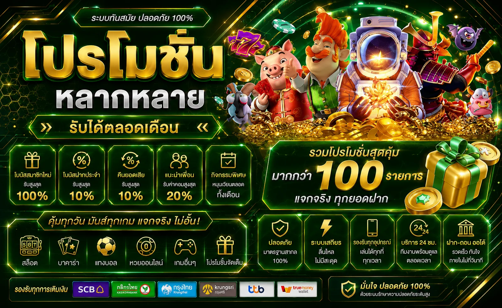 โปรโมชั่นหวยมีโชค โบนัสสมาชิกใหม่ คืนยอดเสีย